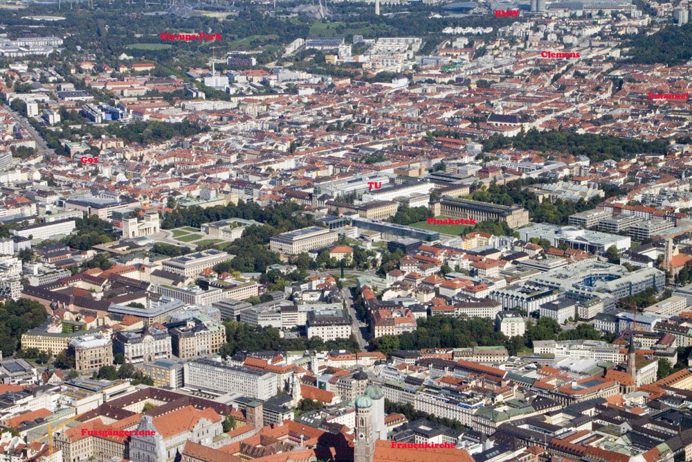 Luftbild Stadtplan M�nchen